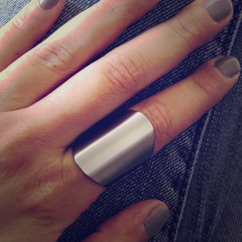 3 cm Satin Finish Stainless Steel Ring